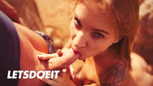 LETSDOEIT – European Blonde Babe Angel Piaff Sensually Sucking A Hard Cock